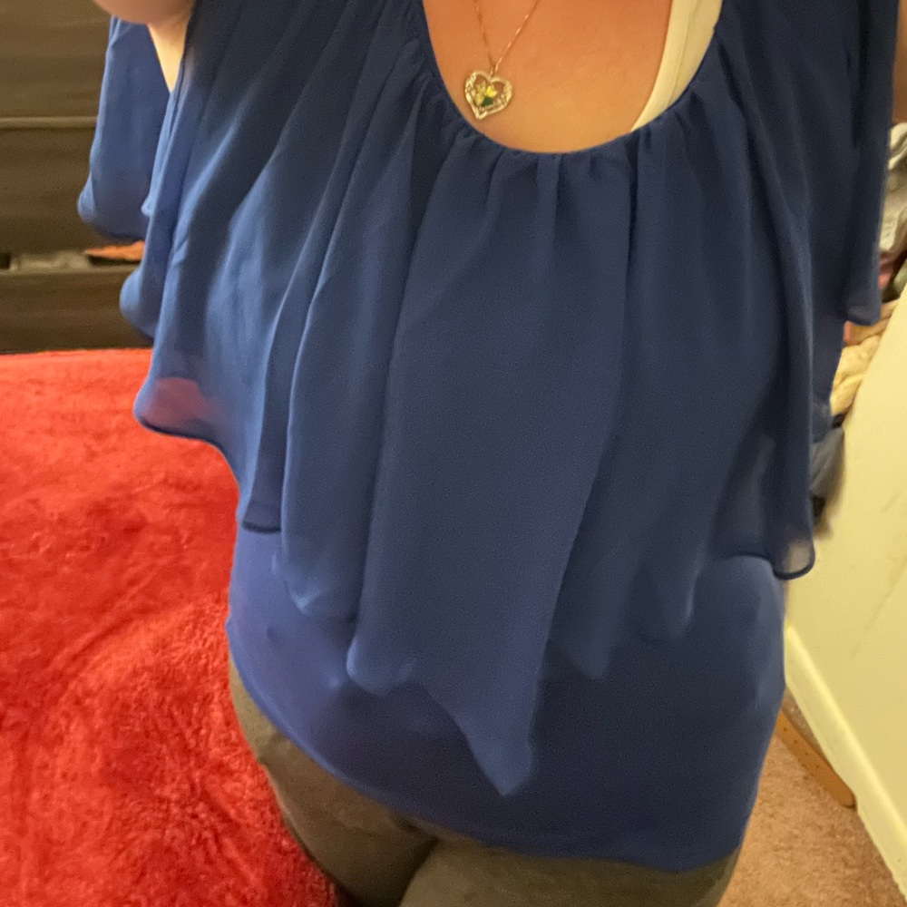 Blouse blue top